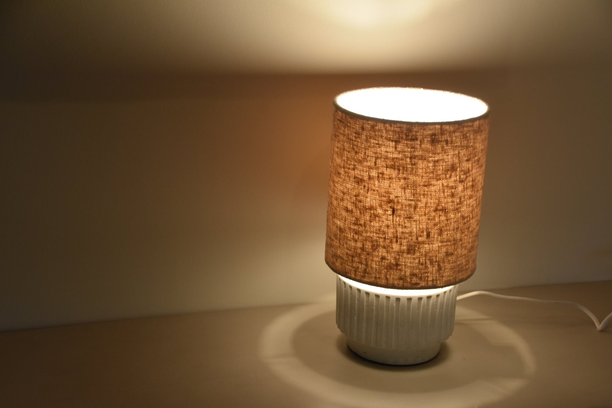 Pomax Cordoba Tafellamp Terracotta Wit