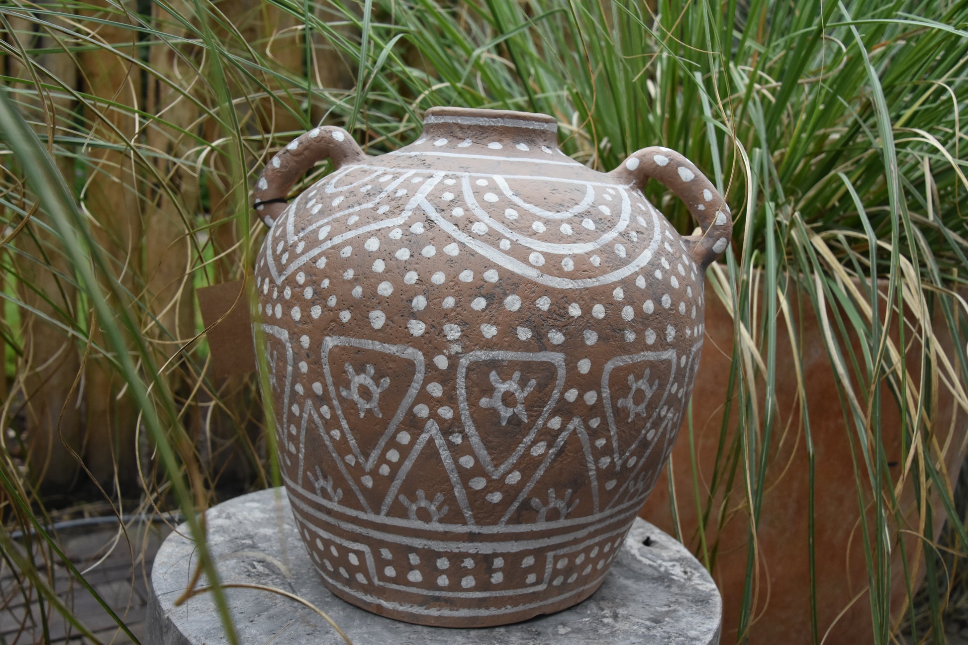 Vaas Lusaka met Oren – Terracotta Bruin – 26,5×26,5×28 cm