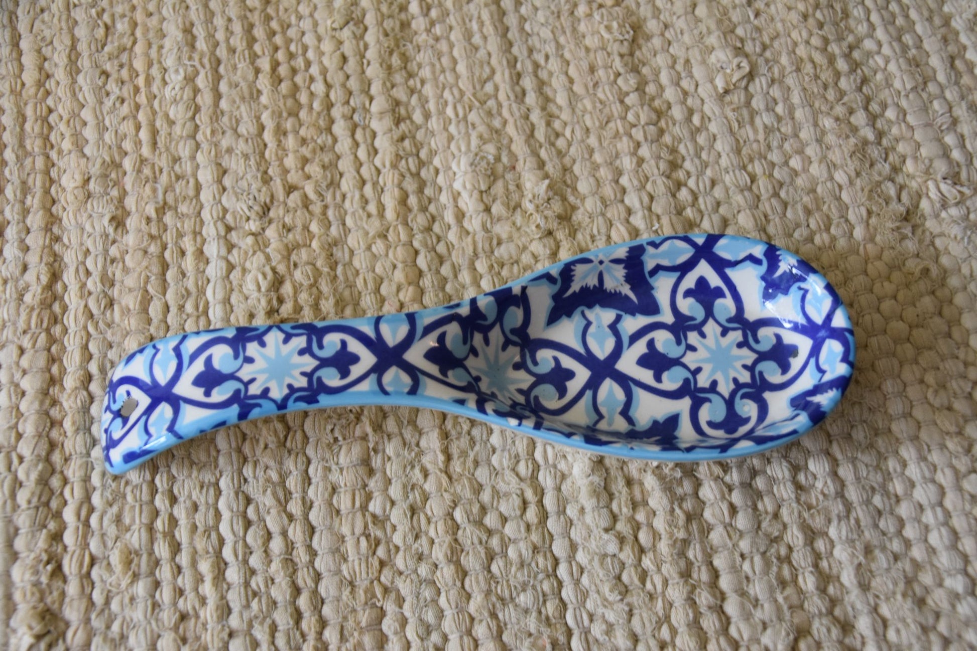 Handbeschilderde keramieken sauslepel / amuse lepel
