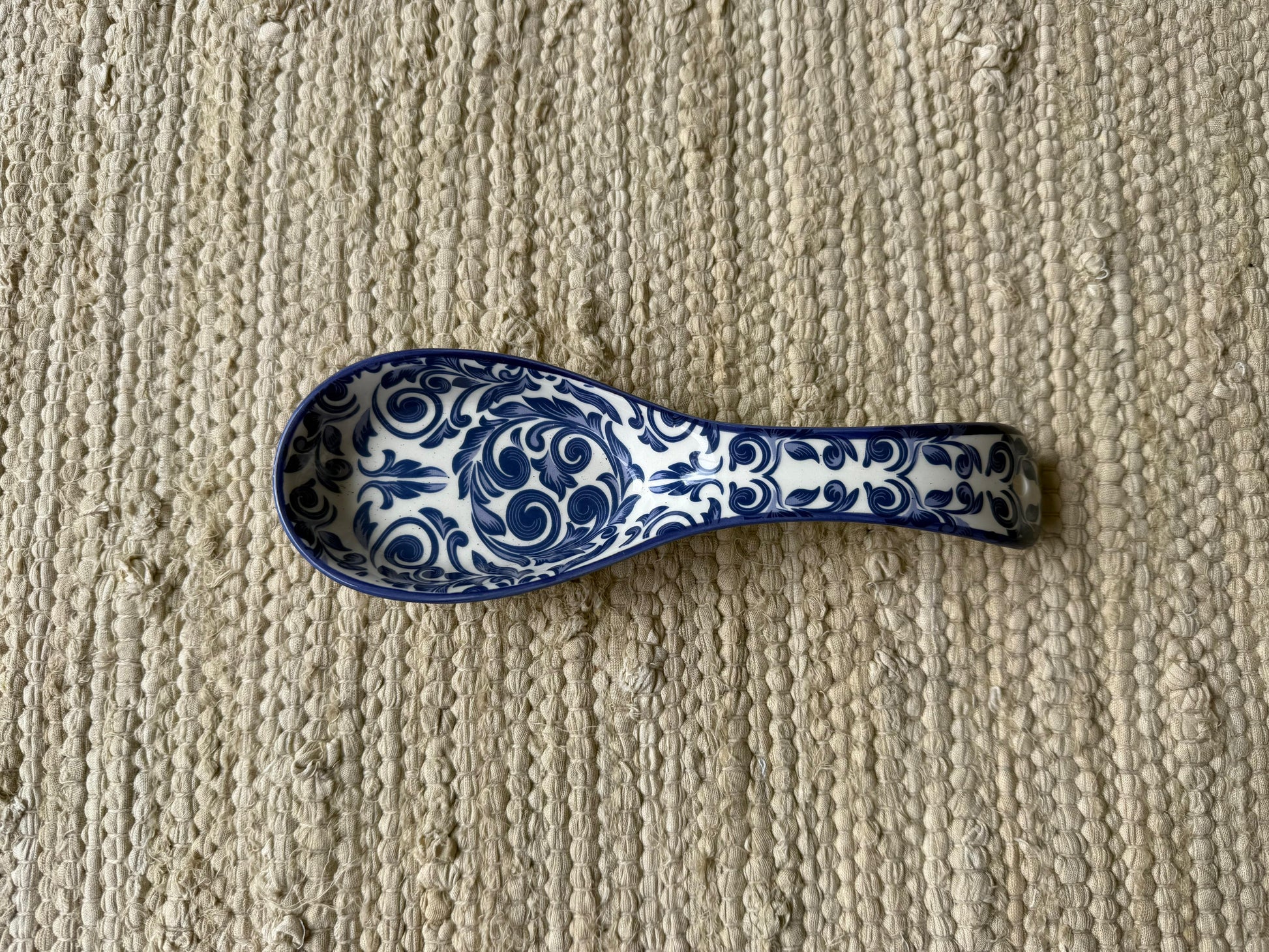 Handbeschilderde keramieken sauslepel / amuse lepel