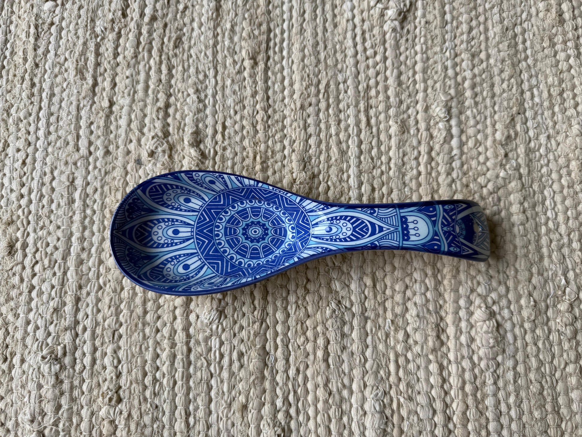 Handbeschilderde keramieken sauslepel / amuse lepel